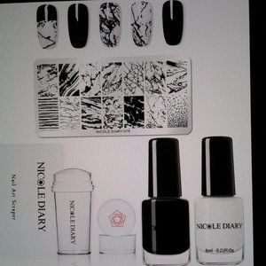 ( 5 pcs Set ) Nicole Diary Nail Stamping Plate  New